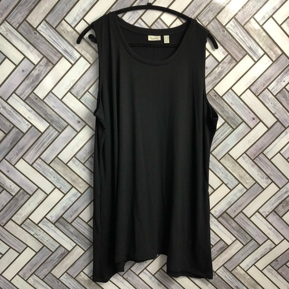 LOGO Lounge Black Sleeveless Tunic Tank Top